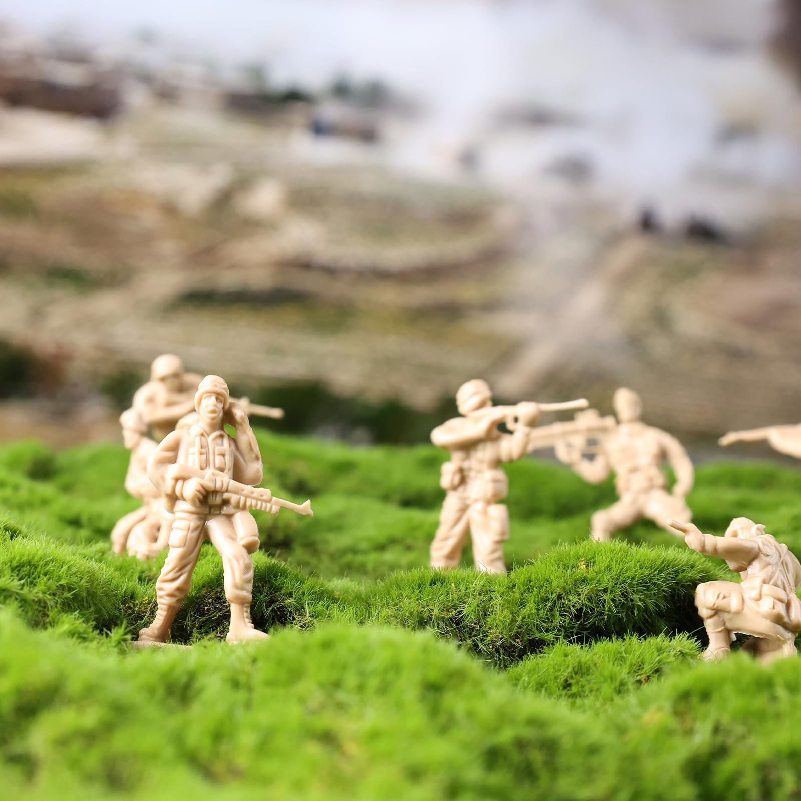 Toy Soldiers Shindel Army Men, 100 Unidades, Verde, Amarelo, 10