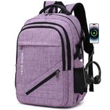 Mochila Fengdong Large Laptop 17,3" Impermeável Roxa Clara