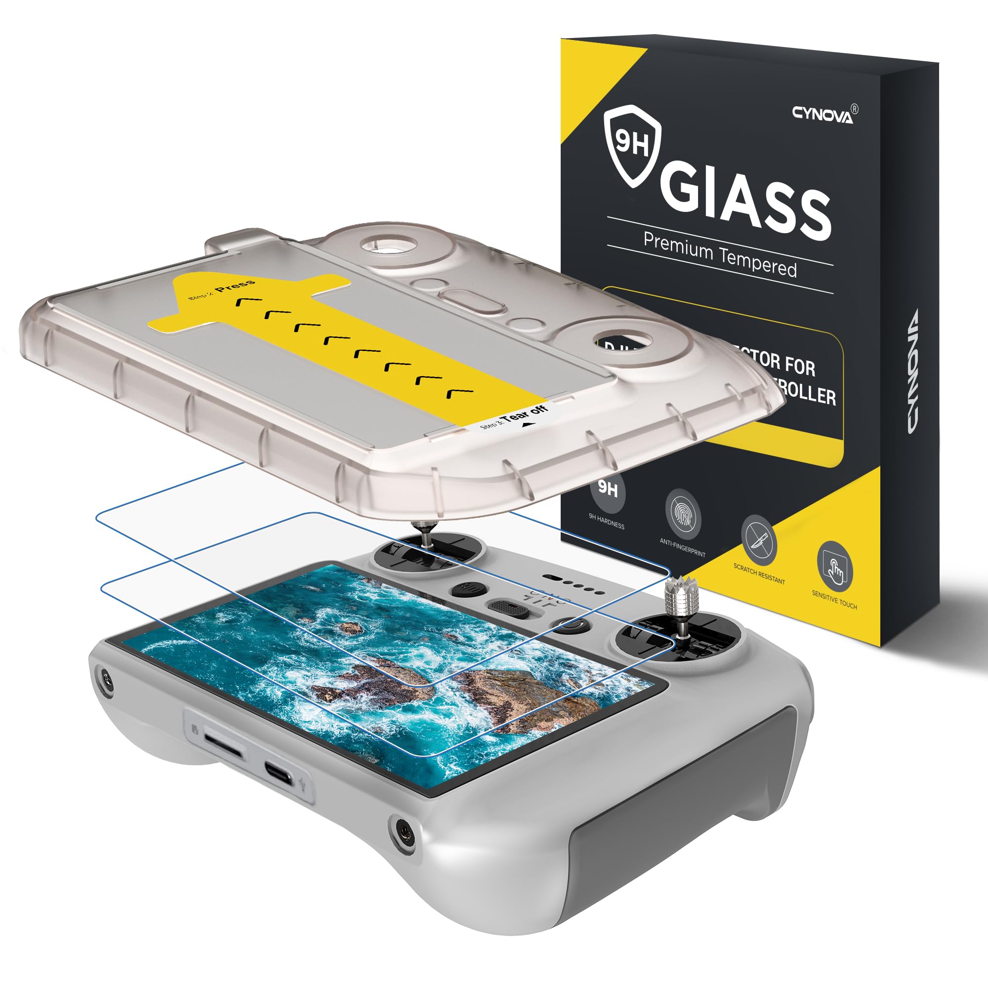 Protetor De Tela Cynova Dji Rc2 Hd De Vidro Temperado Para Mini 4 Pro/flip/mini 3/mini 3 Pro/air 3