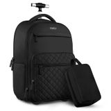 Mochila Rolante Zomfelt Para Mulheres De 17 Polegadas Com Bolsa De Higiene