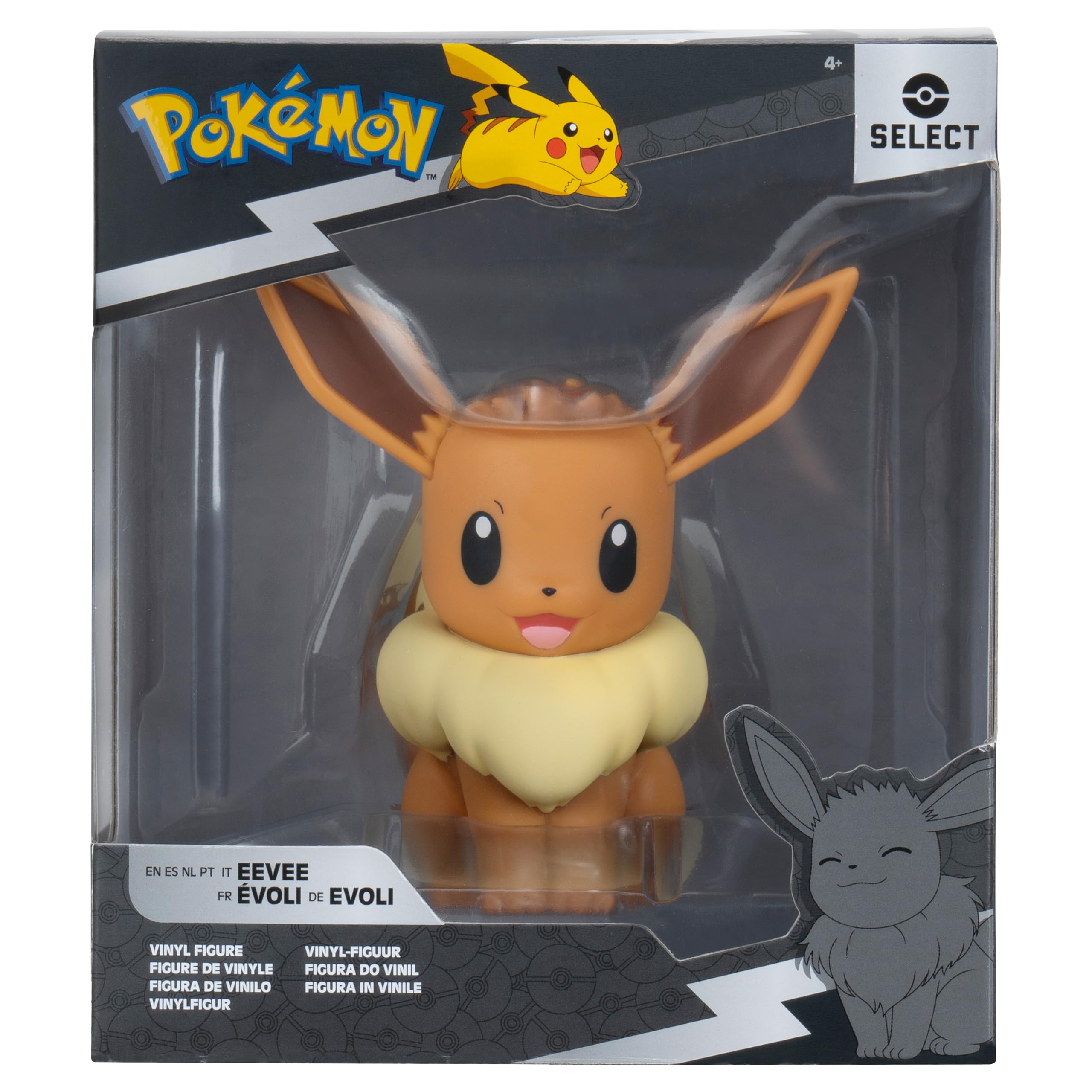 Boneco De Vinil Pokémon Eevee Select De 10 Cm Oficialmente Licenciado
