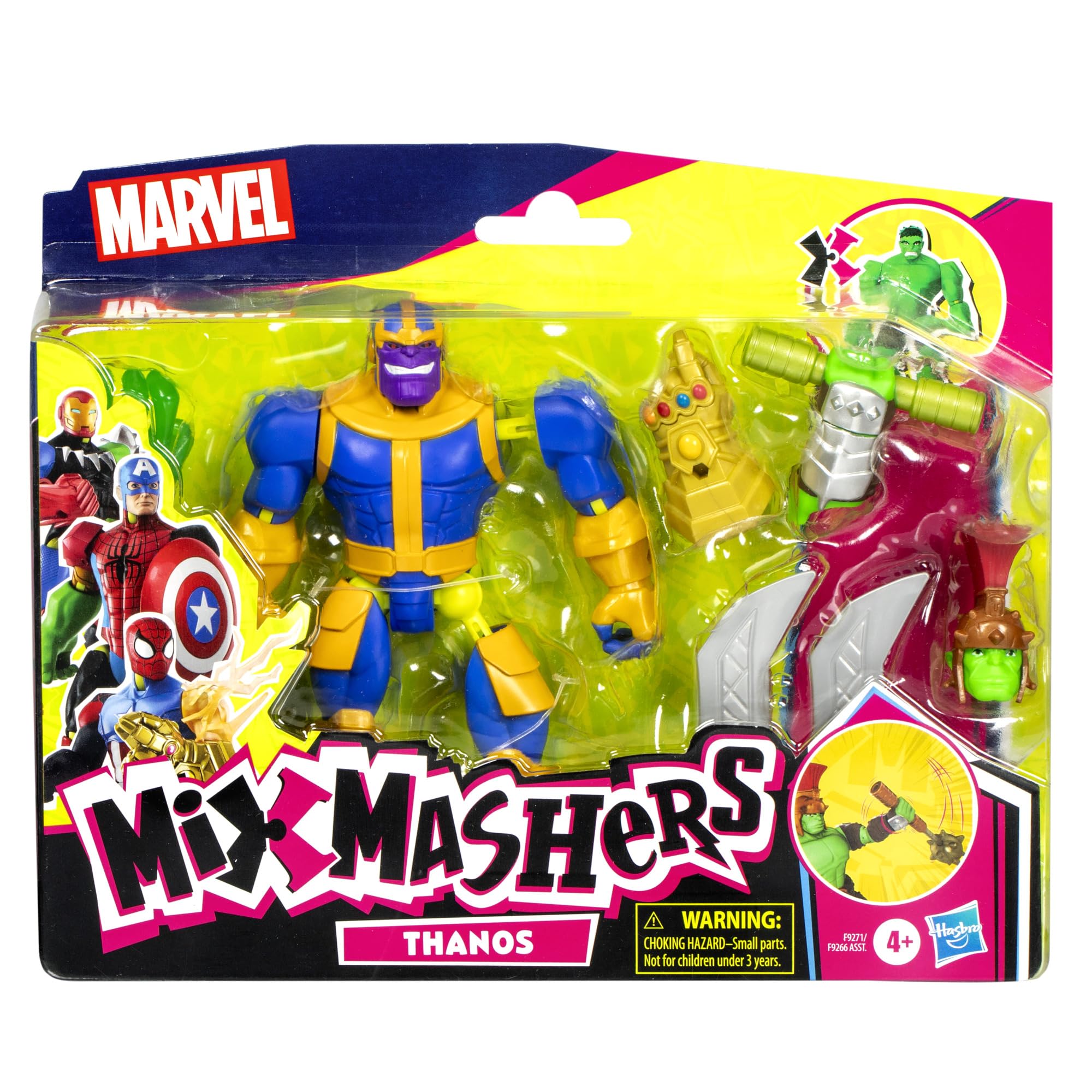 Boneco De Ação Avengers Marvel Mixmashers Thanos 13 Cm Com Acc