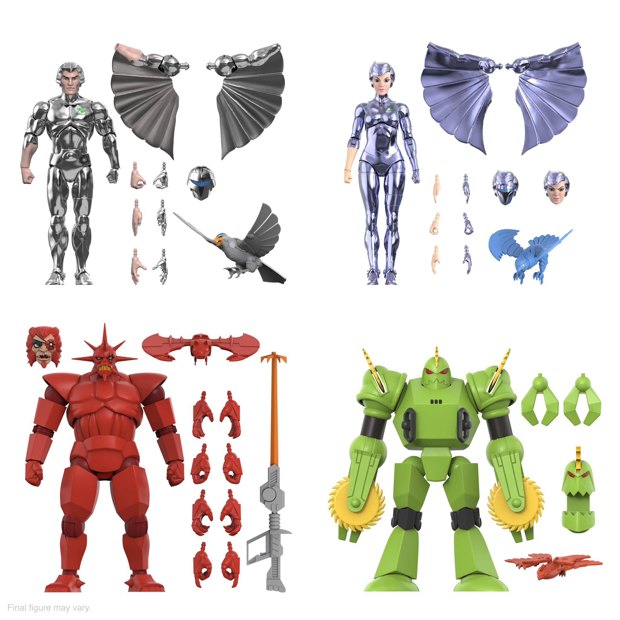 Boneco De Ação Super7 Ultimates Silverhawks Quicksilver 18cm