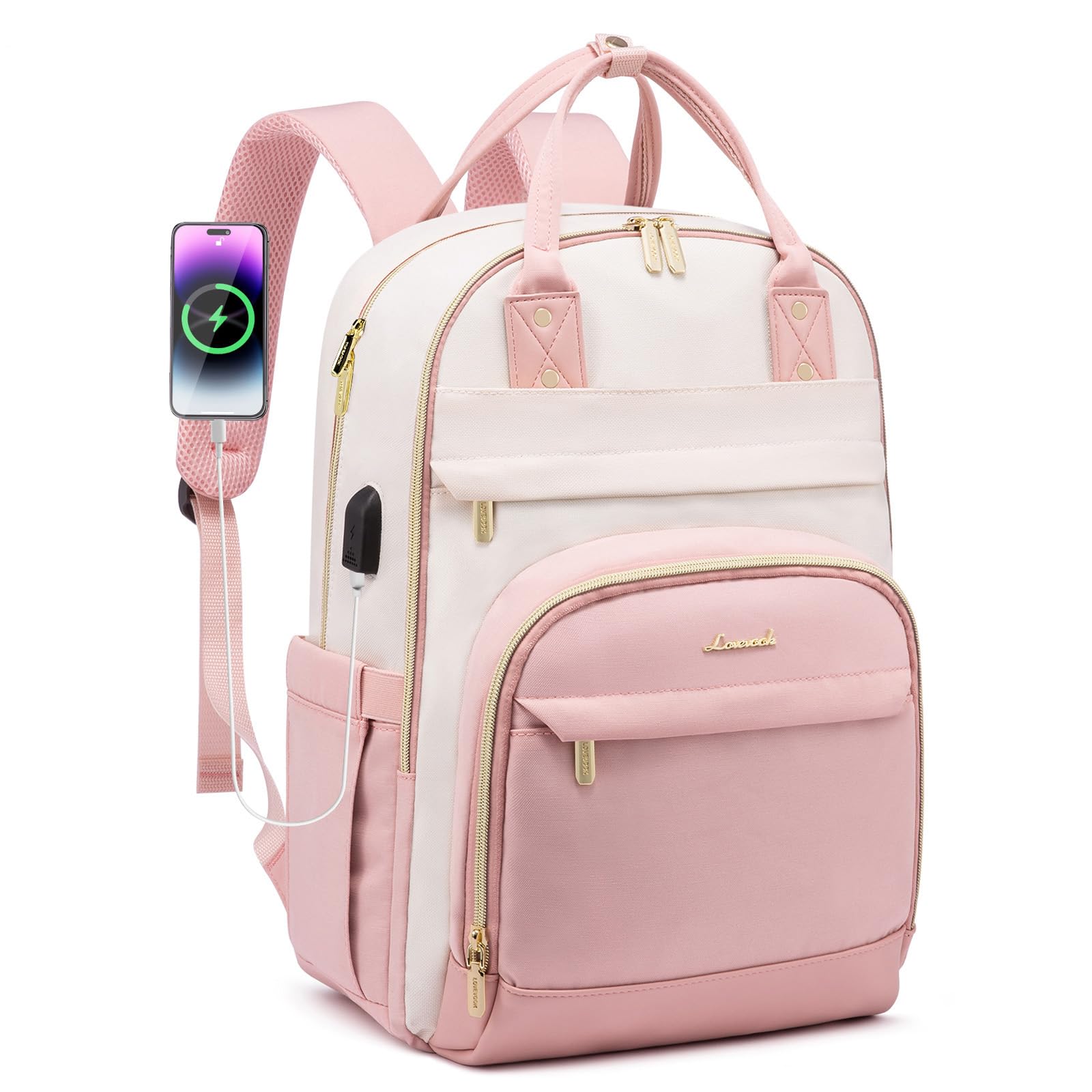 Mochila Lovevook Para Mulheres Para Laptop De 18 Polegadas À Prova D'água