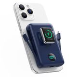 Carregador Magnético Portátil Aphuwj 10800mah Para Iphone Azul