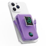 Carregador Magnético Portátil Aphuwj 10800mah Com Banco De Energia 6 Em 1
