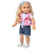 Boneca Moderna, Presente Boutique, Princesa Com Cabelo Loiro Fino, 45 Cm