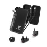 Carregador Portátil, Banco De Energia De 10000mah Com Plugue De Parede E Estojo