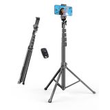 Suporte De Tripé Para Celular Emart 62" Ajustável Com Controle Remoto