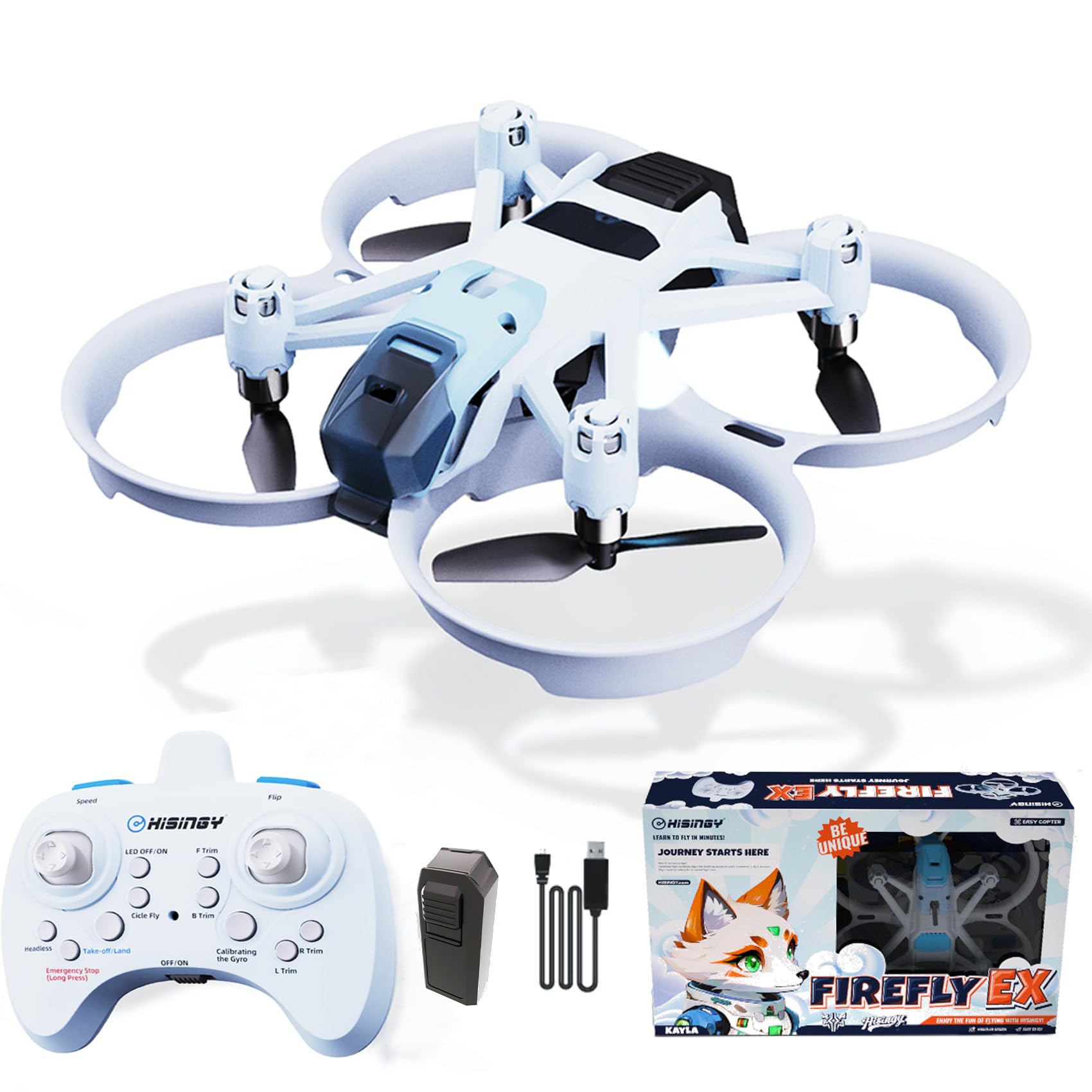 Mini Drone Hisingy Firefly Ex Para Crianças De 10 A 15 Anos Com 3 Velocidades