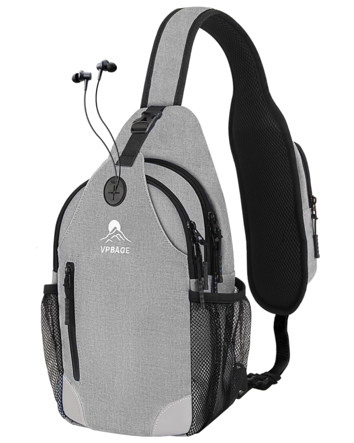 Sling Bag Vpbage Para Homens E Mulheres, Mochila Tiracolo Para Caminhadas