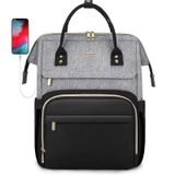 Mochila Para Laptop Lovevook Fashion Para Mulheres 15,6" Cinza Preta
