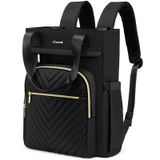 Mochila Para Laptop Lovevook Para Mulheres 15,6" Impermeável Preta