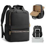 Mochila De Viagem Wepadre Preta Para Mulheres À Prova D&#39;água 15,6"