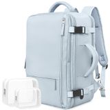 Mochila De Viagem Para Laptop Rinlist Carry On 15,6" Azul Claro
