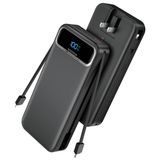 Carregador Portátil Power Bank 20000mah Com Cabos Embutidos