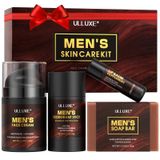 Conjunto De Cuidados Com A Pele Luxuoso Para Homens Com Hidratante, Protetor Labial E Desodorante