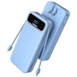 Carregador Portátil Power Bank 20000mah Com Cabos Embutidos