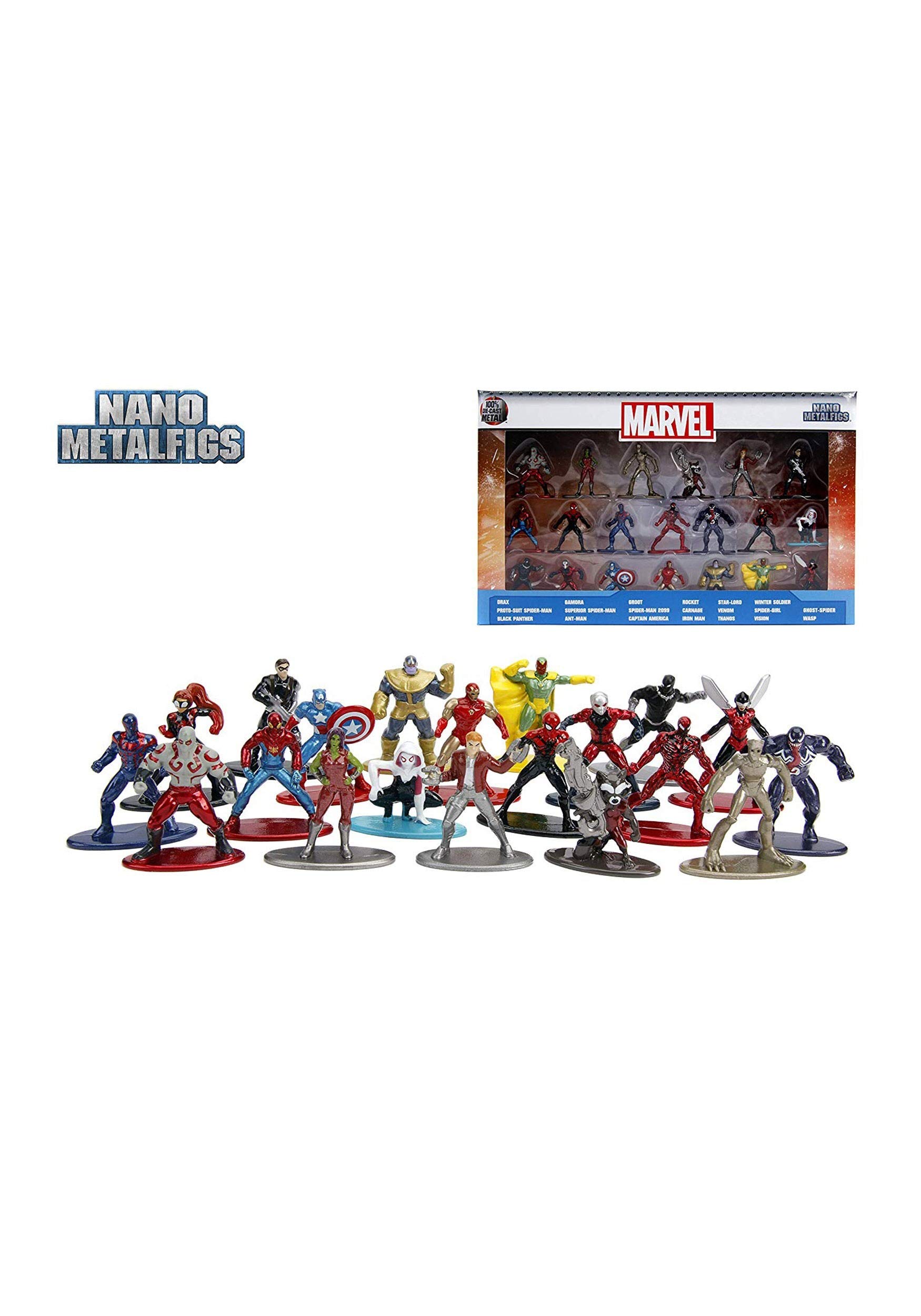 Bonecos Colecionáveis Jada Toys Marvel, Pacote Com 20, Wave 1, 1