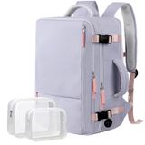 Mochila De Viagem Com Alças Para Mulheres À Prova D&#39;água 35l Roxa