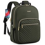 Mochila Lovevook Laptop Army Green Para Mulheres De 15,6" Com Porta Usb
