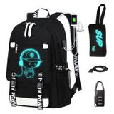 Mochila De Viagem Para Laptop Asxma Luminous Pattern À Prova D&#39;água