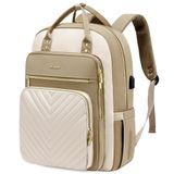 Mochila Para Laptop Lovevook 15,6" Impermeável Para Mulheres Cáqui