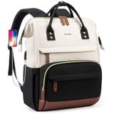 Mochila Focdod Para Mulheres, Laptop De 17 Polegadas, Impermeável, Preta