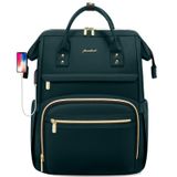 Mochila Para Laptop Focdod Para Mulheres De 15,6" Impermeável Verde Escuro