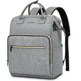 Mochila Ytonet Para Mulheres Com Compartimento Para Laptop 17,3" Cinza