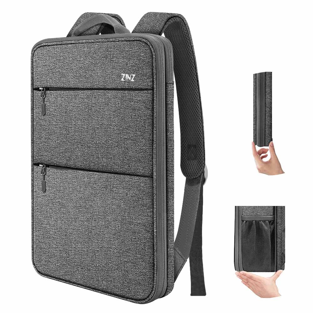 Mochila Para Laptop Zinz Slim &amp; Expansível 15-16" Com Porta Usb