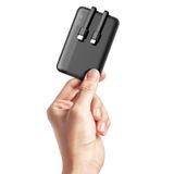 Carregador Portátil Qecvec 10000mah Com Cabos Embutidos Usb-c