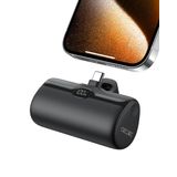 Power Bank Qecvec 5000mah 20w De Carregamento Rápido Mini Preto
