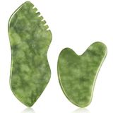 Massageador Facial Gua Sha Set Airogym Jade Stone Para Mulheres