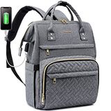 Mochila Para Laptop Lovevook Acolchoada Moderna Para Mulheres De 15,6" Cinza