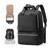 Mochila De Viagem Suratio Black Carry On Para Mulheres 40x31x14cm