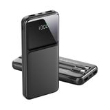 Carregador Portátil Fancybean 12800mah Com Cabos Embutidos