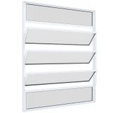 Janela Basculante sem Grade Riobras Alumínio 100cmx80cm Branco