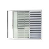 Janela De Aluminio Veneziana De Correr 80x100cm 3 Folhas Com Vidro Liso Confort Brimak Brilhante