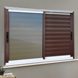 Veneziana Elite 3 Folhas Moveis 120 X 150 Vidro Reflex Mix Corten