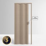 Porta Sanfonada De Pvc 210x85 Cm Permatti Bege Marmorizado