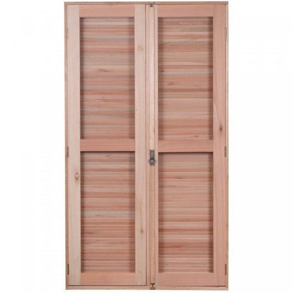Porta de Madeira Balção de Correr 213x120cm com Batente 14cm EWK 440 Rondosul Natural