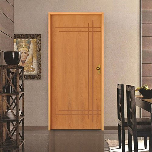 Kit Porta De Madeira 210x72cm Batente 14cm Fechadura Taco De Golf Externo Belissima 9 Hale Esquadrias Imbuia