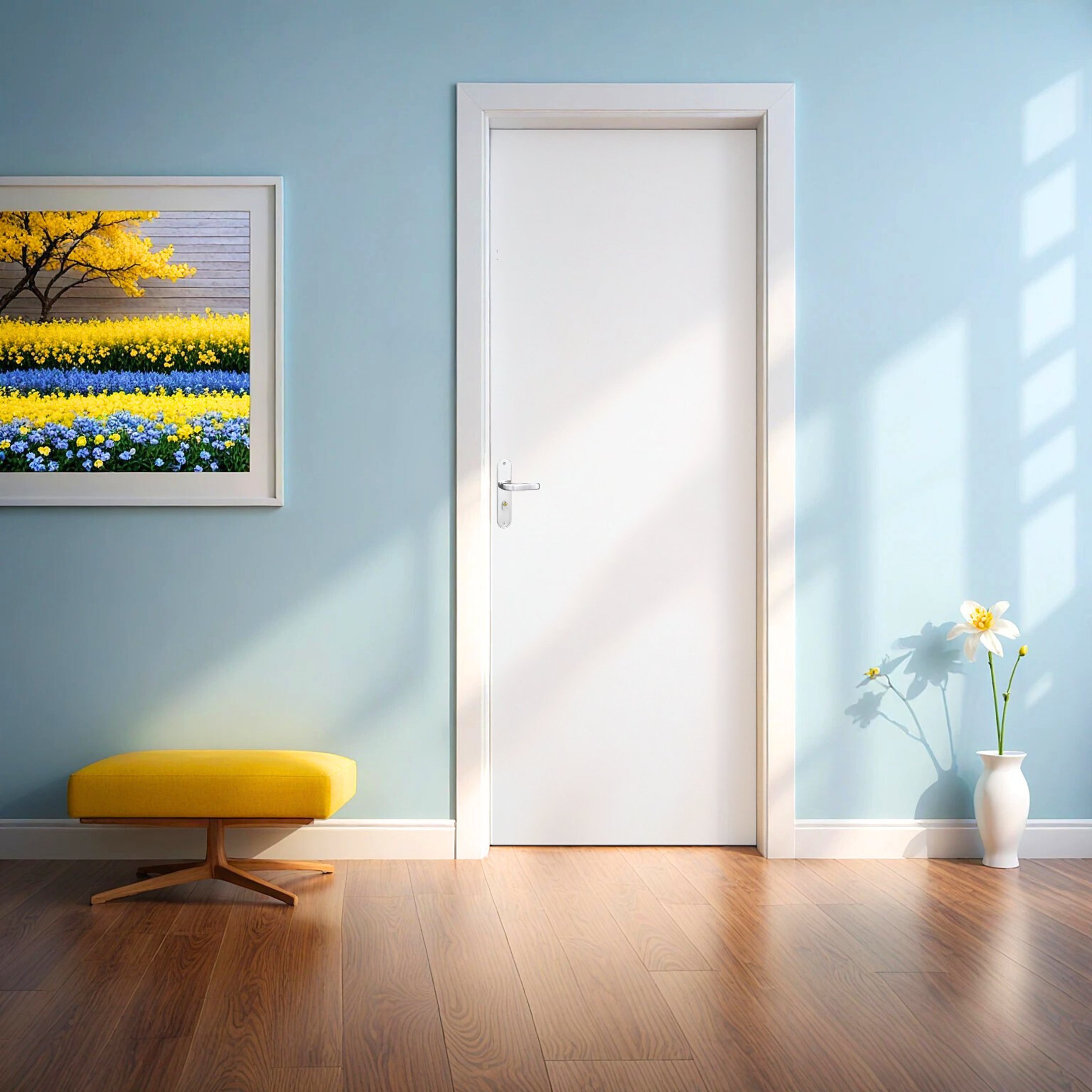 Folha De Porta Madeira Lisa 210x70cm Espessura 3,5cm Mgm Branco