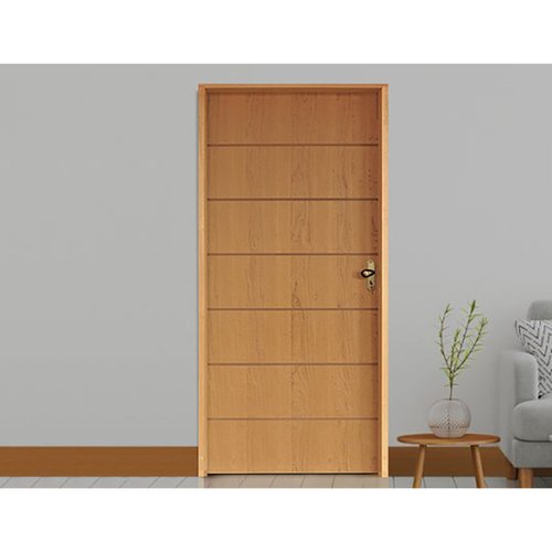 Kit Porta De Madeira 210x72cm Batente 14cm Fechadura Taco De Golf Externa Belissima 2 Hale Esquadrias Imbuia