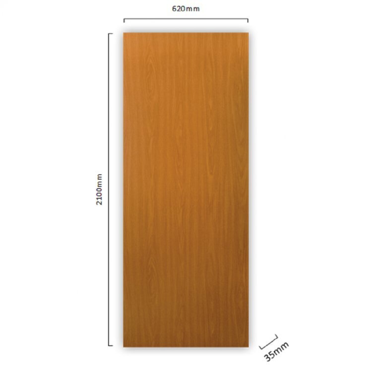 Kit Com 4 Folhas De Porta Madeira Lisa 210x62cm Espessura 3,5cm Melamínica Mgm Mogno