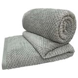Cobertor Manta Elite Queen Ultrasoft Dupla Face Cinza 100%