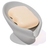 Saboneteira Porta Sabonete Banheiro Moderna Luxo 13cm Em Cimento Cinza