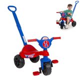 Carrinho Infantil Kemotoca Com Haste - Passeio E Pedal Divertido