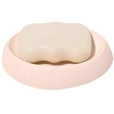 Saboneteira Porta Sabonete Banheiro Oval Luxo 12,5cm Em Cimento Palha